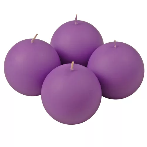 Set lumânări glob advent 8cm - Mov mat  