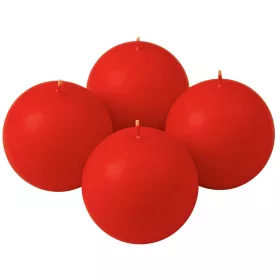 Set lumânări glob advent 8cm - Roșu mat  