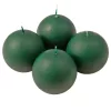 Set lumânări glob advent 8cm - Verde închis mat  