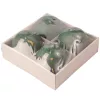 Set lumânări glob advent 8cm - Verde închis mat  
