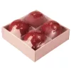 Set lumânări glob advent 8cm - Bordo mat  