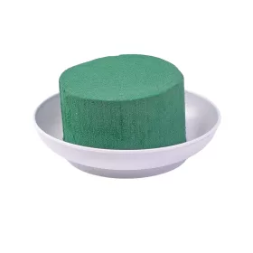   Ciotola mini DIY - burete floral umed în bol alb, Ø 12 (Ø 8) x 5cm