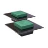 Ikebana pătrat cu burete floral umed 9x9cm în bol negru 19x19cm  