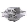 Ikebana pătrat cu burete floral umed 9x9cm în bol negru 19x19cm  