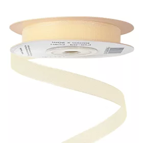 Panglică organza 10mm x 20m - Ecru