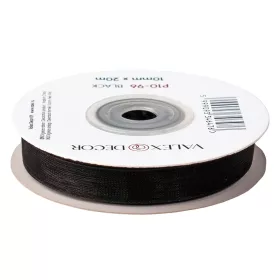 Panglică organza 10mm x 20m - Negru