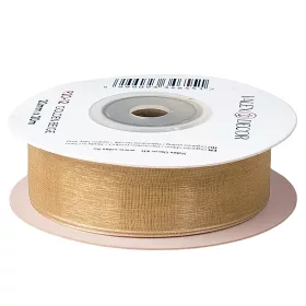 Panglică organza 20mm x 20m - Auriu bej