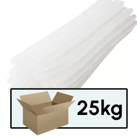   Bețișoare adezive la cutie pentru pistol de lipit (batoane de lipici) 11mm x 27cm (1 carton = 25 pachete = aprox. 975 buc.)