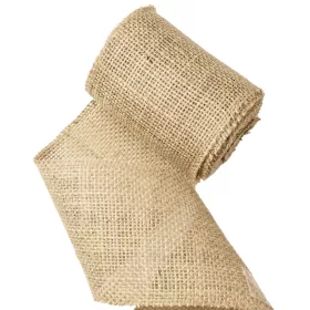 Rulou din iută natur cu margine cusută 10cm x 5m