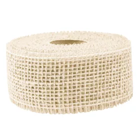 Panglică din iută 5cm x 9m - Alb