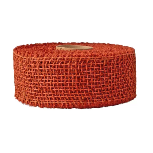 Panglică din iută 5cm x 9m - Maro închis