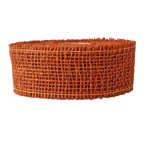 Panglică din iută 5cm x 9m - Maro deschis