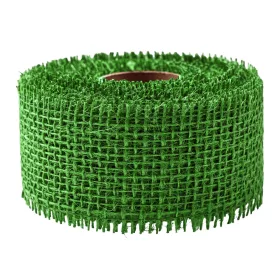 Panglică din iută 5cm x 9m - Verde măsliniu