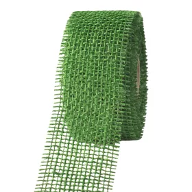 Panglică din iută 5cm x 9m - Verde măsliniu