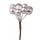 Decor pick cu bobițe, 12 fire, 10cm înălțime - Argintiu