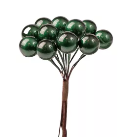   Decor pick cu bobițe, 12 fire, 10cm înălțime - Verde închis