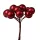 Decor pick cu bobițe ⌀ 1.9cm, 12 fire, 11cm înălțime - Bordo