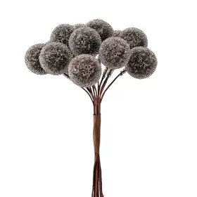   Decor pick cu bobițe zaharisite ⌀ 1.6cm, 12 fire, 10cm înălțime - Negru