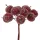 Decor pick cu mere mini zaharisite ⌀ 2.2cm, 12 fire, 10cm înălțime - Bordo
