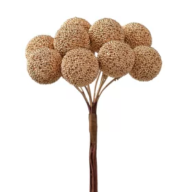   Decor pick cu perle ⌀ 2.2cm, 12 fire, 10cm înălțime - Auriu