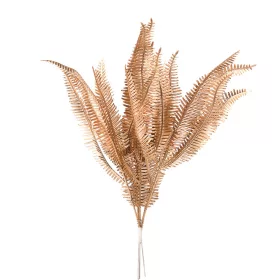   Decor buchet cu frunze de ferigă, 8 fire, 33cm înălțime - Auriu