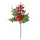 Decor pick cu bobițe roșii, frunze și crenguțe de brad, 21cm înălțime