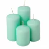 Set lumânări cilindru advent scară, Ø50 x 70/80/100/120mm - Turcoaz deschis