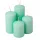 Set lumânări cilindru advent scară, Ø50 x 70/80/100/120mm - Turcoaz deschis