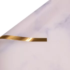   Foaie folie model marmură cu margine aurie 57 x 57cm, 20buc. - Albastru