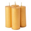 Set lumânări advent rustice metalizate 10 x 4cm - Auriu