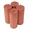 Set lumânări advent rustice metalizate 10 x 4cm - Bronz