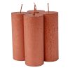 Set lumânări advent rustice metalizate 10 x 4cm - Bronz