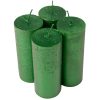 Set lumânări advent rustice metalizate 10 x 4cm - Verde închis