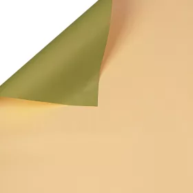   Foaie din folie bicoloră 58 x 58 cm, 20 buc. - Verde deschis / Ecru