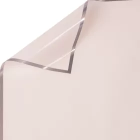 Foaie folie cu ramă argintie 57 x 57cm, 20buc. - Alb lucios