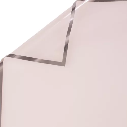 Foaie folie cu ramă argintie 57 x 57cm, 20buc. - Transparent