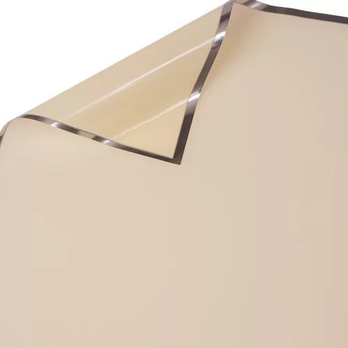 Foaie folie cu ramă argintie 57 x 57cm, 20buc. - Crem lucios