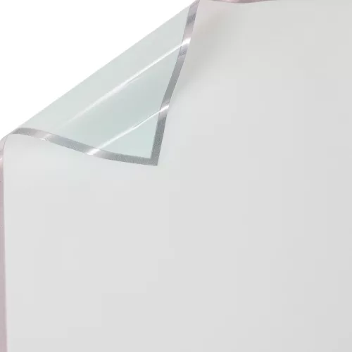 Foaie folie cu ramă argintie 57 x 57cm, 20buc. - Albastru pal lucios