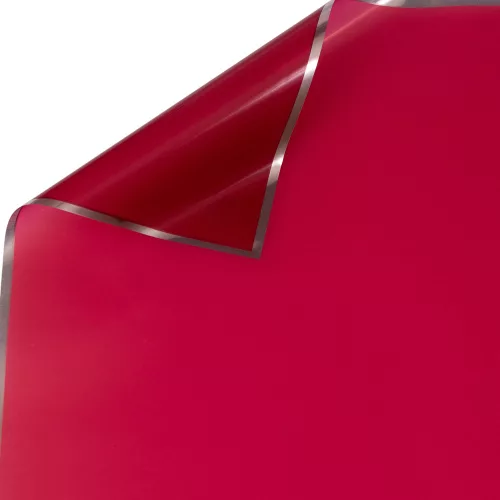 Foaie folie cu ramă argintie 57 x 57cm, 20buc. - Bordo lucios