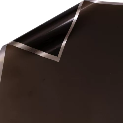 Foaie folie cu ramă argintie 57 x 57cm, 20buc. - Negru lucios