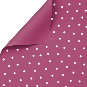   Foaie din folie cu buline mici 58 x 58 cm, 20 buc. - Roz închis