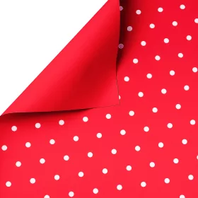 Foaie din folie cu buline mici 58 x 58 cm, 20 buc. - Roșu