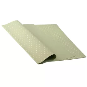   Foaie din folie cu buline mici 58 x 58 cm, 20 buc. - Verde salvie