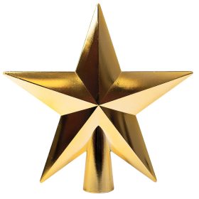 Vârf pentru brad, în formă de stea - 20cm - Auriu