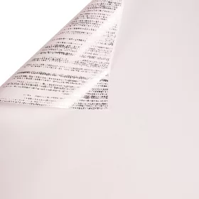 Foaie folie cu efect argintiu 57 x 57cm, 15buc. - Alb