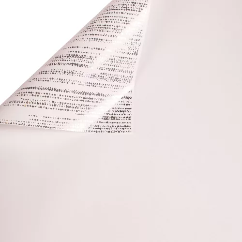 Foaie folie cu efect argintiu 57 x 57cm, 15buc. - Alb