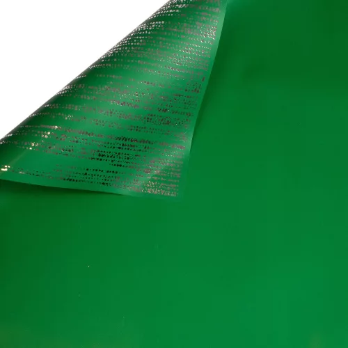 Foaie folie cu efect argintiu 57 x 57cm, 15buc. - Verde închis