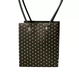   10 buc. Sacoșă cadou cu flori embosate 11.5(î) x 11.5(l) x 13(a) cm - Verde închis