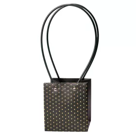   10 buc. Sacoșă cadou cu flori embosate 11.5(î) x 11.5(l) x 13(a) cm - Verde închis