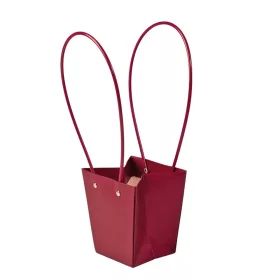   10 buc. Pungi kraft pentru flori 12(h) x 12(l) x 12.5(m) cm - Bordo